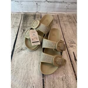 TIME AND TRU Women's Dress Comfort Footbed Adjustable Slide Sandals / Size: 6